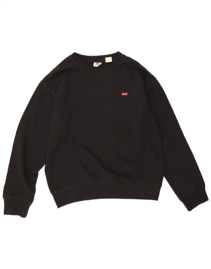 Levi's Sweat Oversize Femme UK 10 Petit Noir Coton