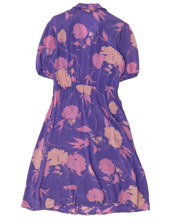 Albinea Robe trapèze pour femme UK 46 Grand acétate floral violet
