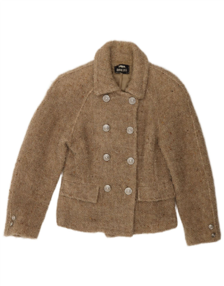 Roman's Caban Femme UK 10 Petite Laine Mouchetée Beige