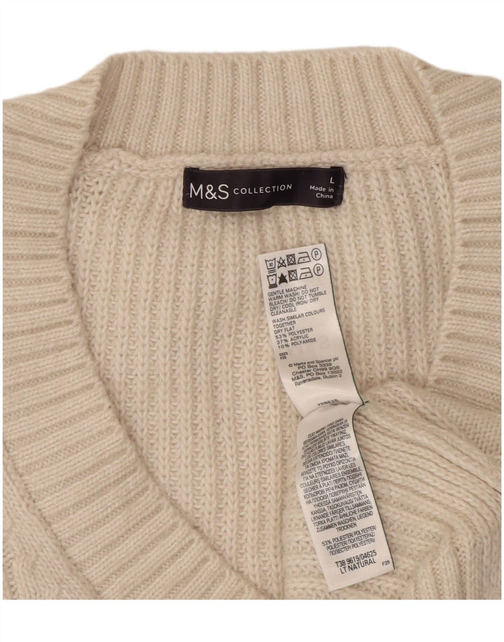 Marks & Spencer Débardeur pour femme UK 16 Large Blanc cassé Polyester