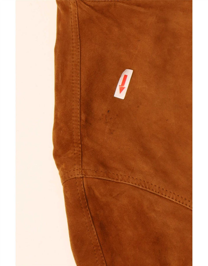 Veste Bomber En Daim Vintage Homme IT 54 2XL Beige