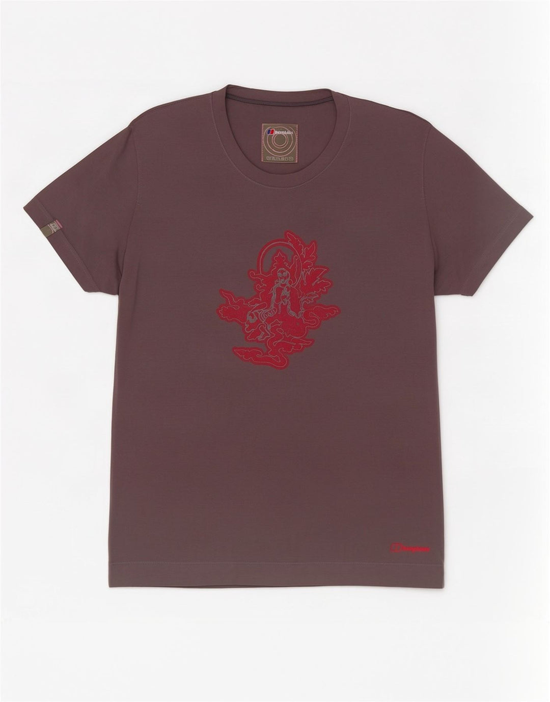 Berghaus T-Shirt Graphique Femme UK 14 Gris Moyen Polyester