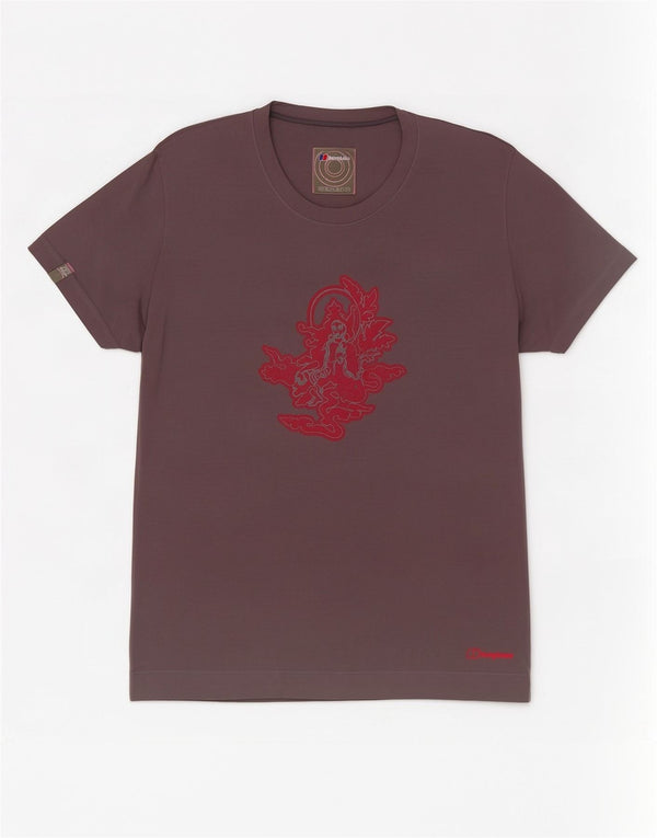 Berghaus T-Shirt Graphique Femme UK 14 Gris Moyen Polyester