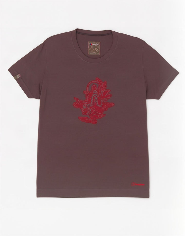 Berghaus T-Shirt Graphique Femme UK 14 Gris Moyen Polyester