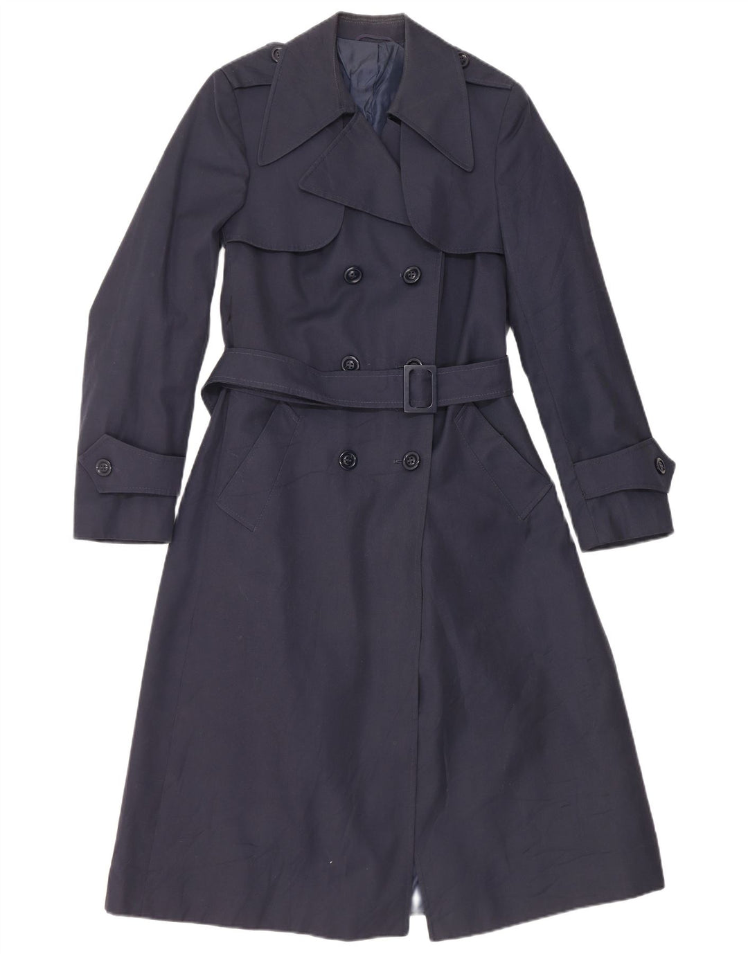 Trench Femme Vintage IT 48 XL Polyamide Bleu Marine