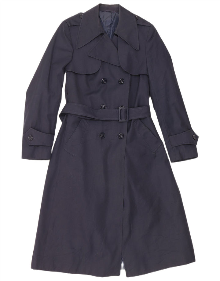 Trench Femme Vintage IT 48 XL Polyamide Bleu Marine