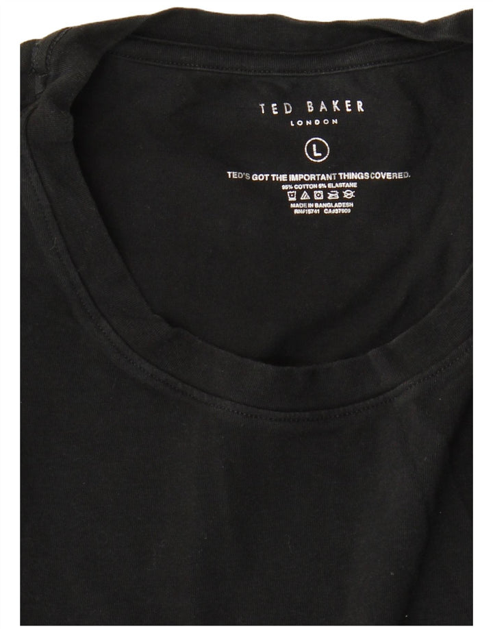Ted Baker T-Shirt Homme Noir Large Coton