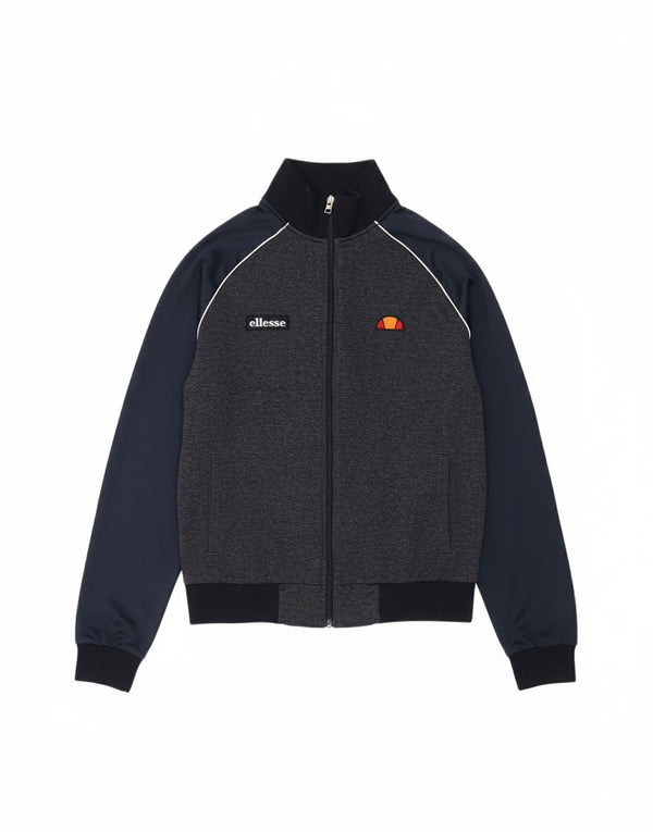 ELLESSE Mens Tracksuit Top Jacket Small Navy Blue Colourblock Polyester