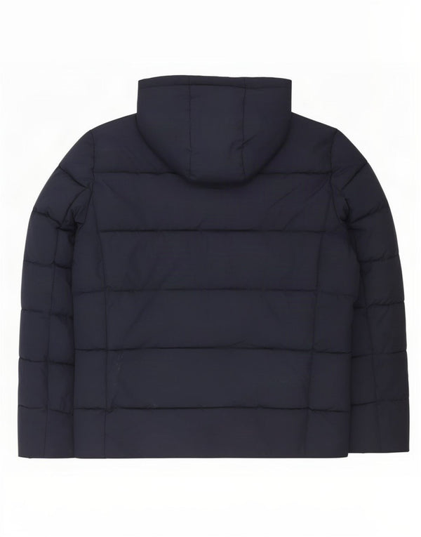 Superdry Veste matelassée à capuche pour hommes UK 38 Bleu marine moyen Polyester