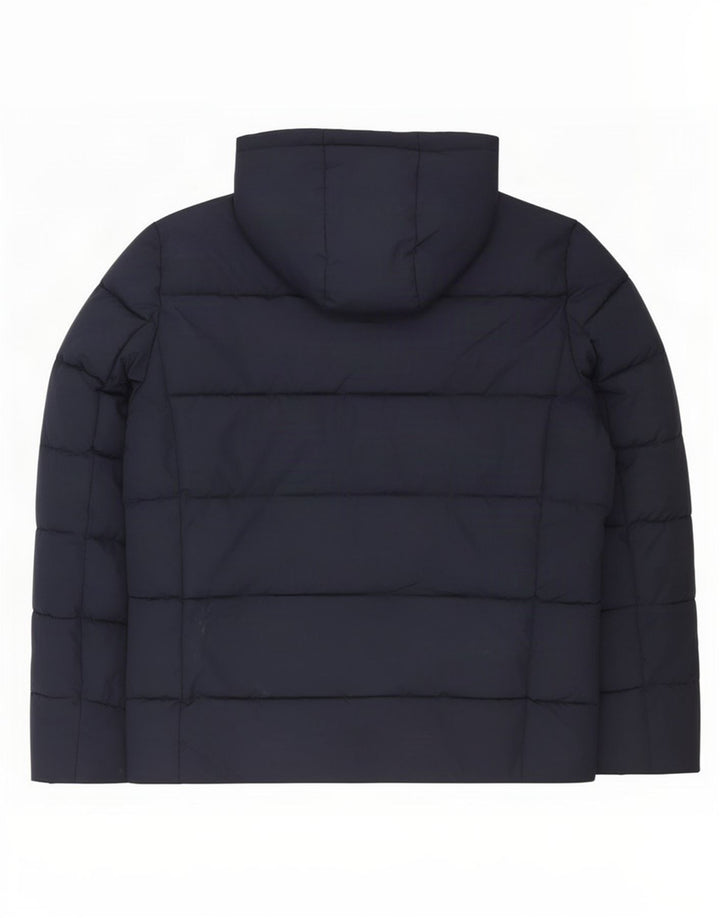 Superdry Veste matelassée à capuche pour hommes UK 38 Bleu marine moyen Polyester