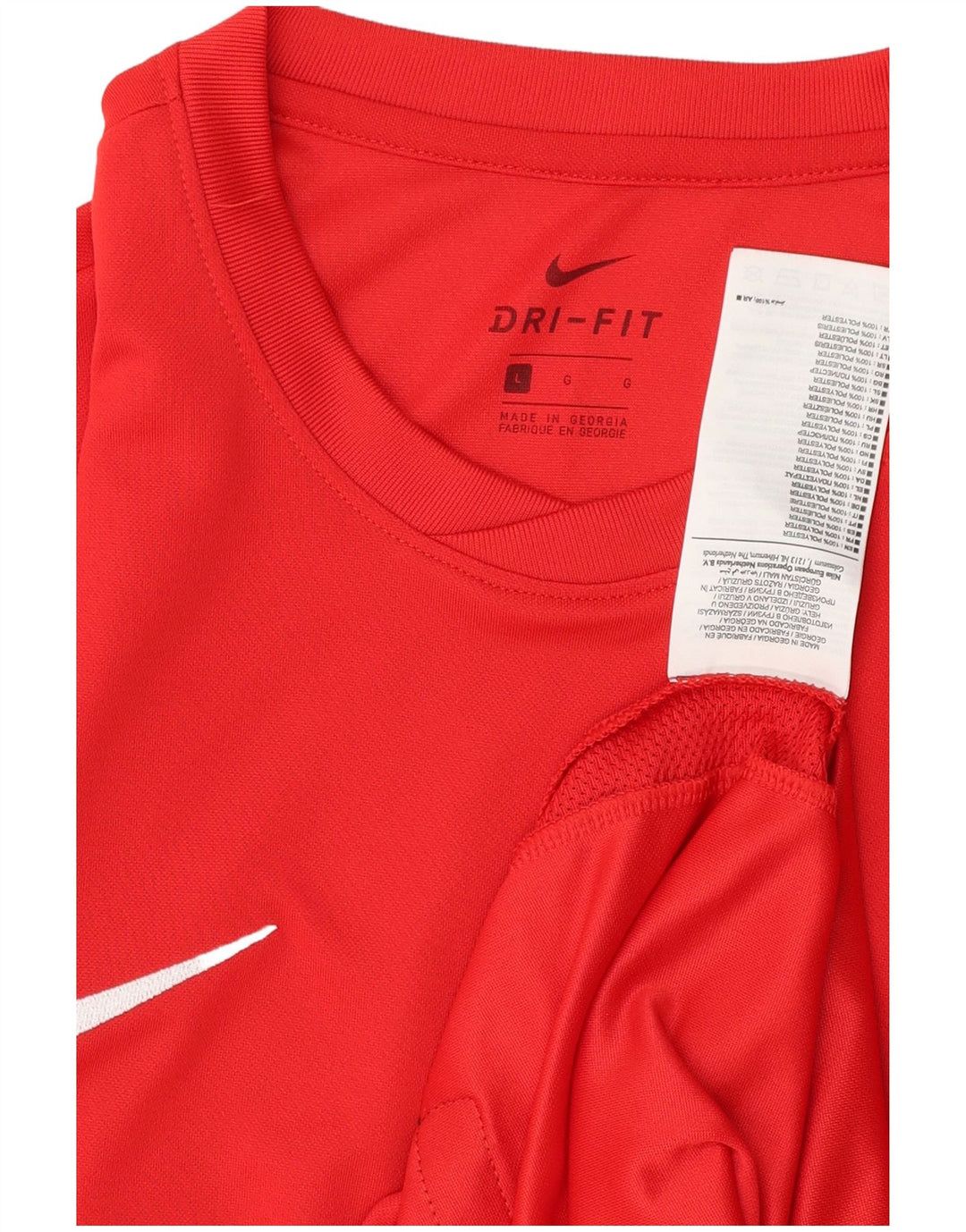 NIKE T-shirt graphique Dri Fit pour hommes, grand rouge, en polyester