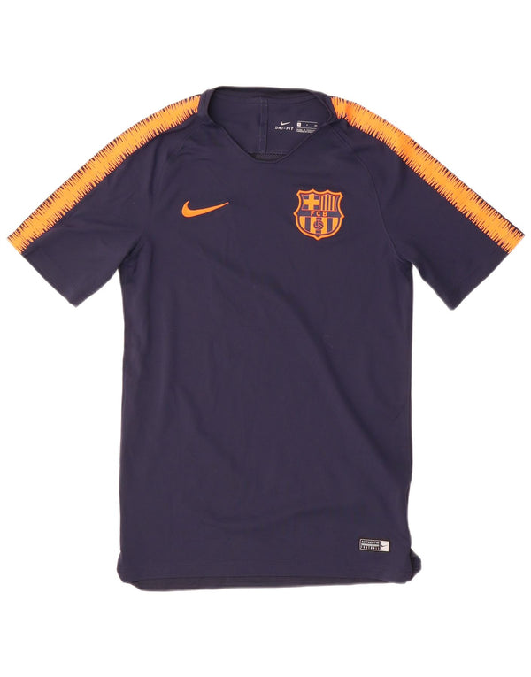 Nike Hommes FCB Graphic T-Shirt Haut Petit Bleu Marine Colorblock Polyester