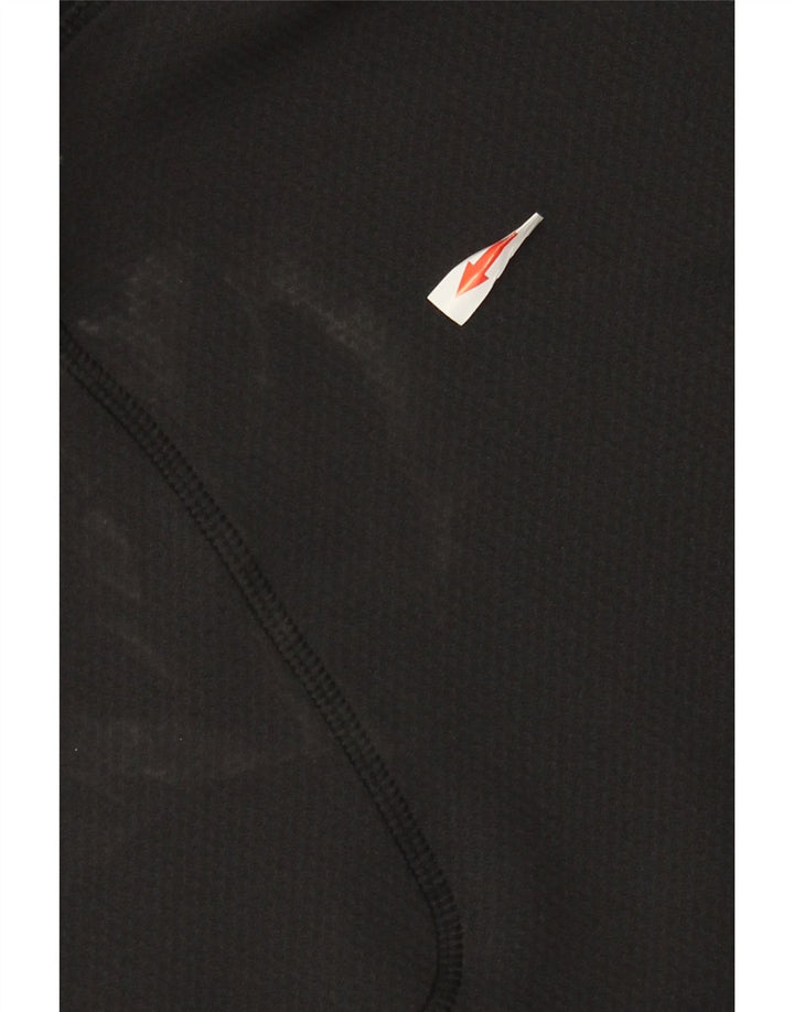 Nike Haut à col zippé à manches longues pour homme UK 42/44 Large Noir Polyester
