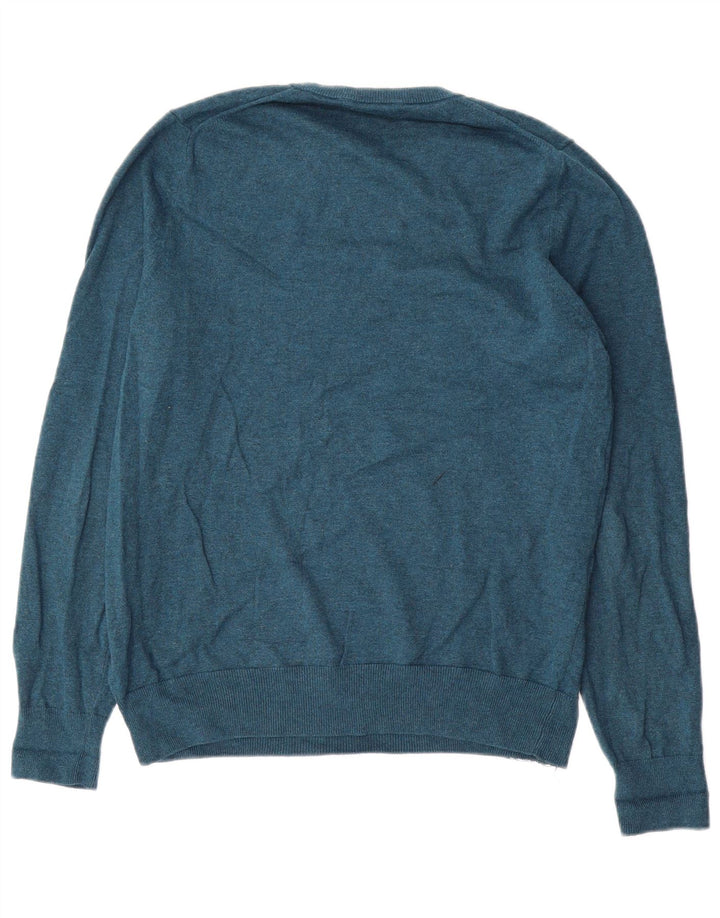 Marks & Spencer Pull Col Rond Homme Bleu Moyen Coton