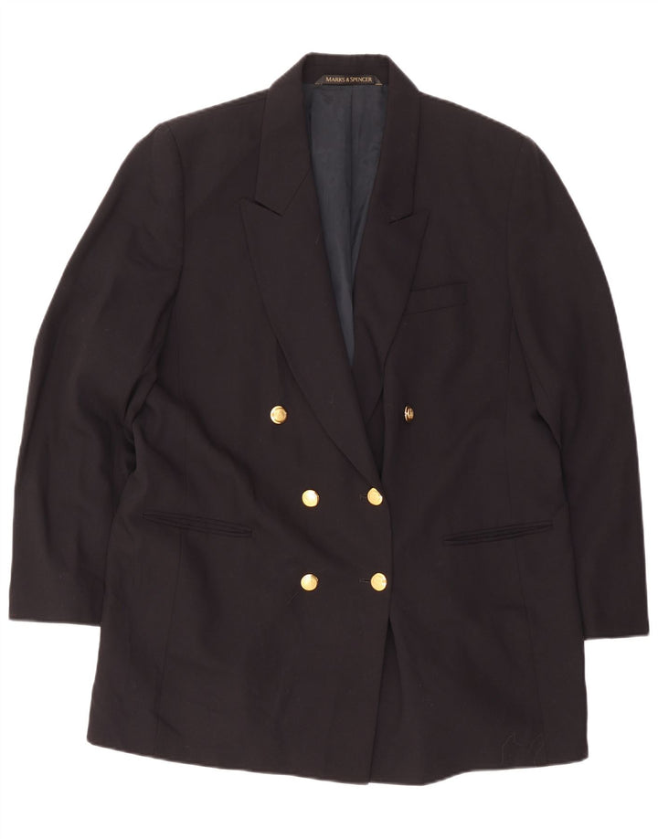 Marks & Spencer Veste blazer St. Michael pour femme UK 20 2XL Bleu marine