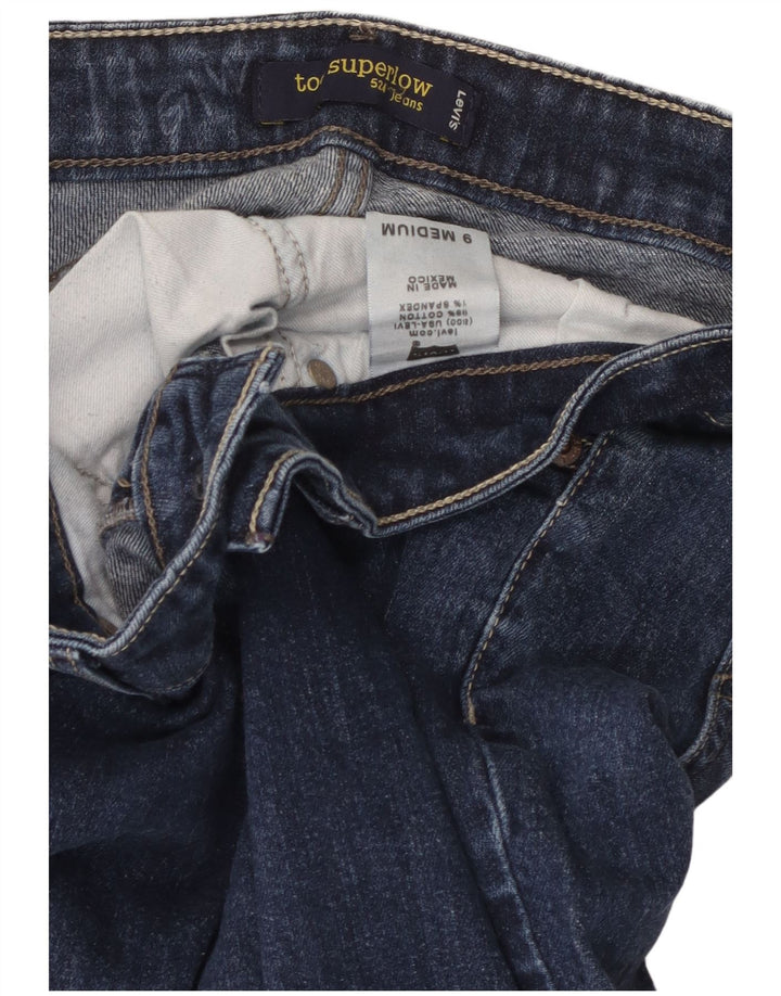 Levi's Jean 524 Super Low Skinny Femme US 9 Medium W32 L31 Bleu Coton