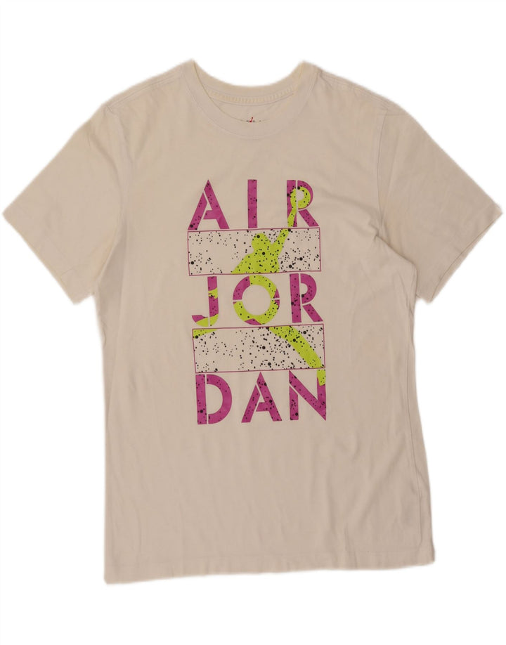 Jordan T-shirt graphique pour homme en coton blanc moyen
