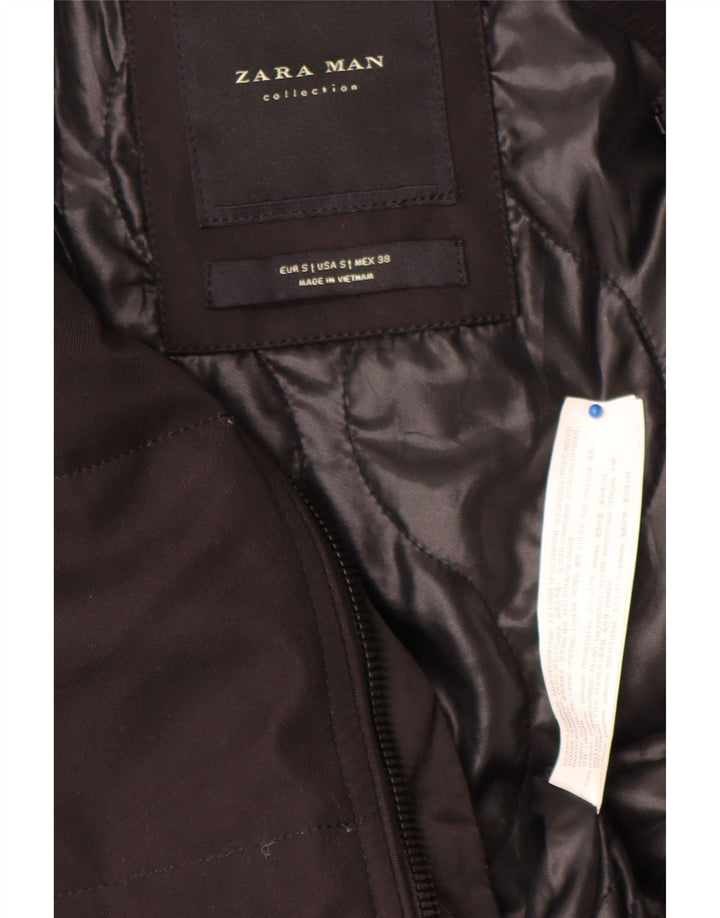 Zara Veste matelassée homme UK 36 Small Noir Polyester