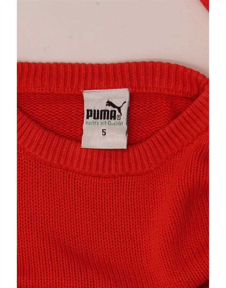 Puma Pull ras du cou pour homme en coton rouge Small