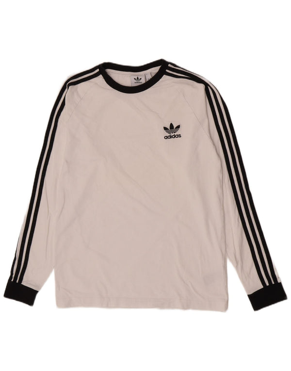Adidas Haut régulier à manches longues en coton blanc moyen pour homme