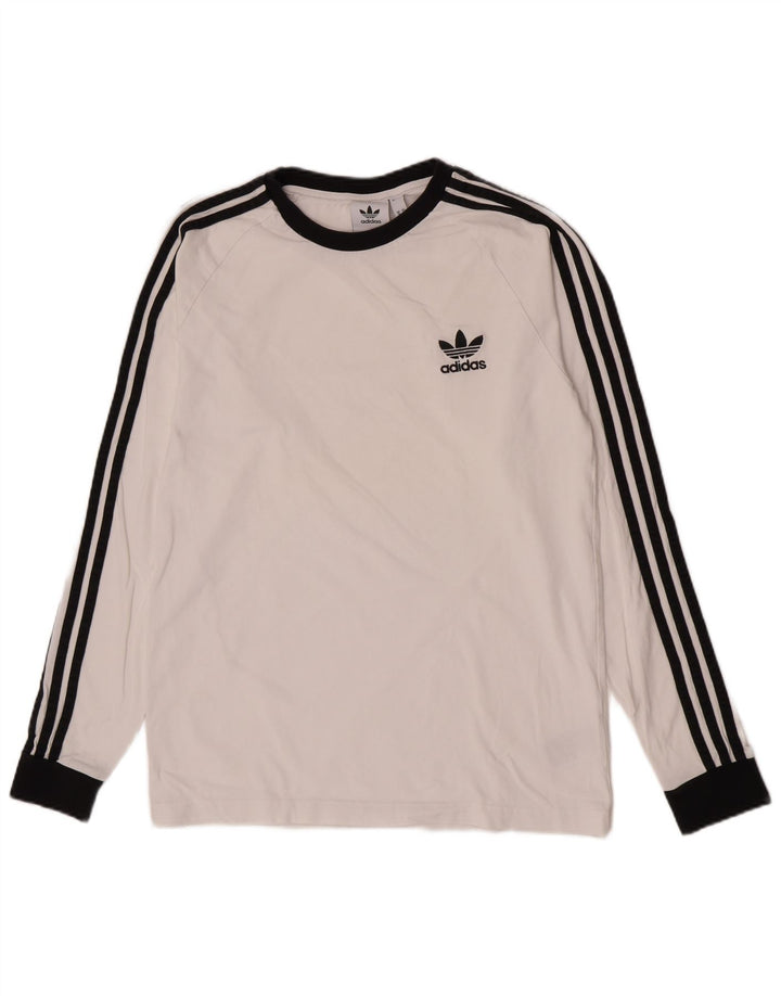 Adidas Haut régulier à manches longues en coton blanc moyen pour homme