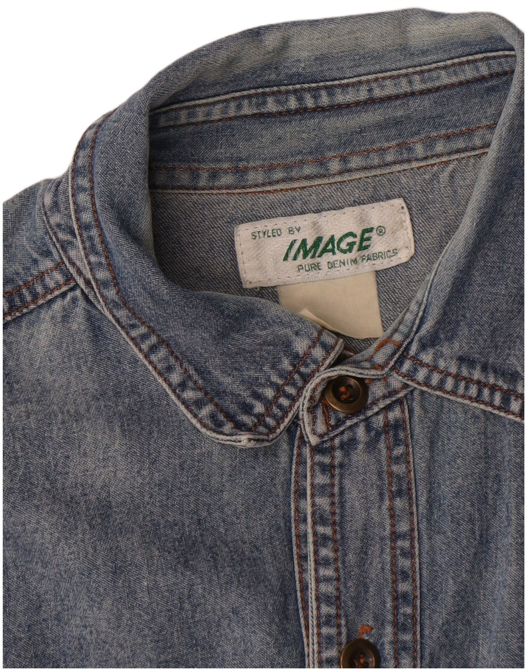 Chemise en jean vintage pour homme grand bleu