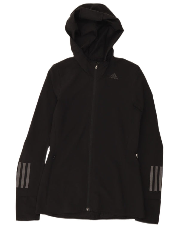 Adidas Veste de survêtement à capuche pour femme UK 0/2 2XS Noir Polyester