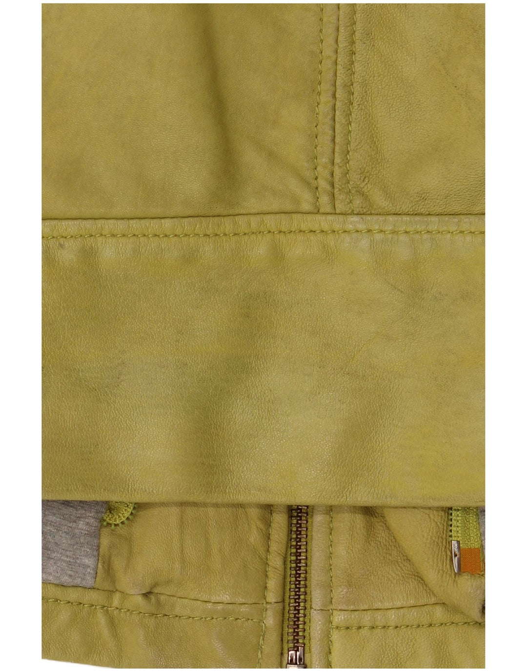 Freaky Nation Veste en cuir pour femme UK 10 Petit cuir vert