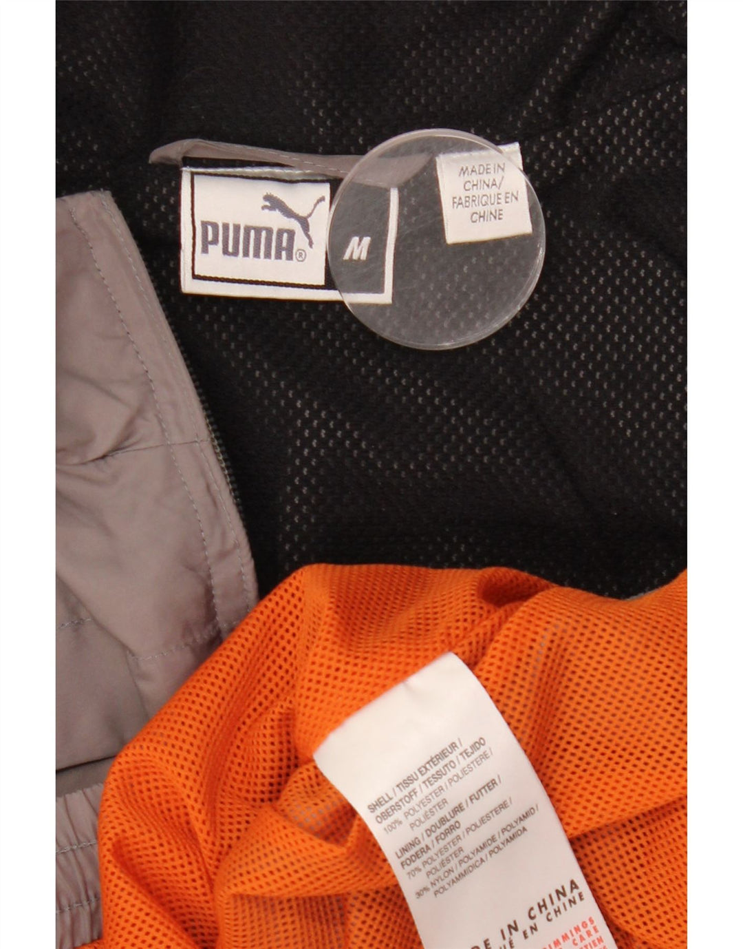 Puma Veste Bomber Homme UK 38 Gris Moyen Polyester Colorblock