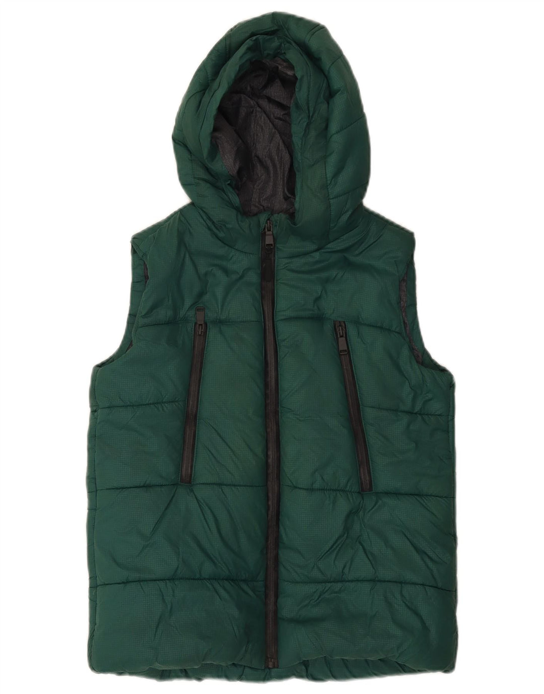 Marks & Spencer Gilet rembourré à capuche pour garçon 11-12 ans Vert Polyester