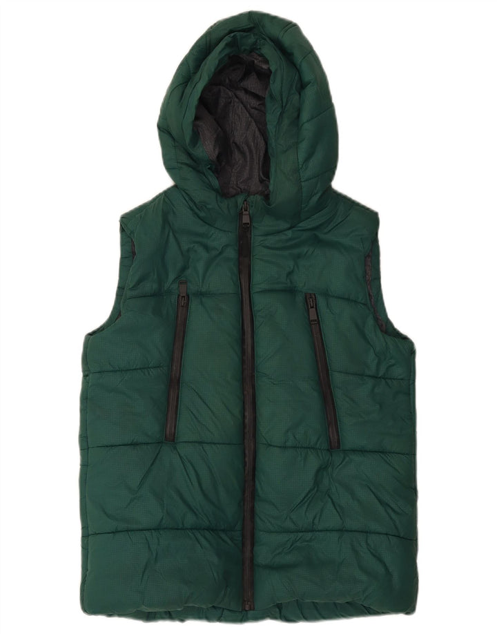 Marks & Spencer Gilet rembourré à capuche pour garçon 11-12 ans Vert Polyester