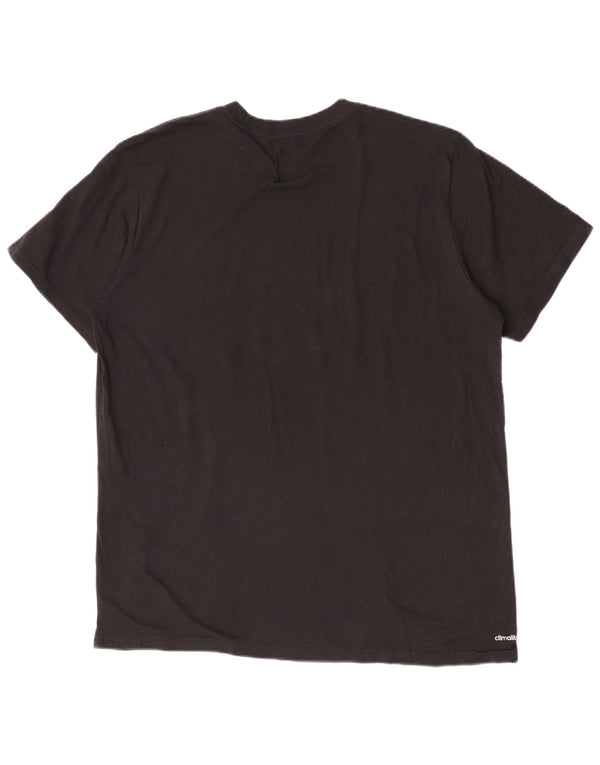 Adidas Hommes Climalite Graphic T-Shirt Top XL Noir Polyester