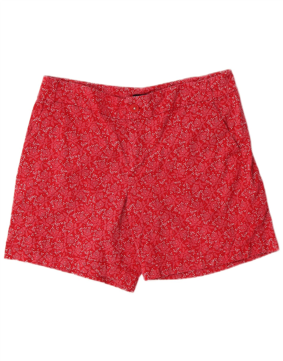 Chaps Short Chino Femme US 8 Medium W30 Coton Floral Rouge