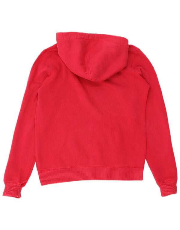 Jack Wills Pull à capuche surdimensionné graphique pour femme UK 10 Petit coton rose