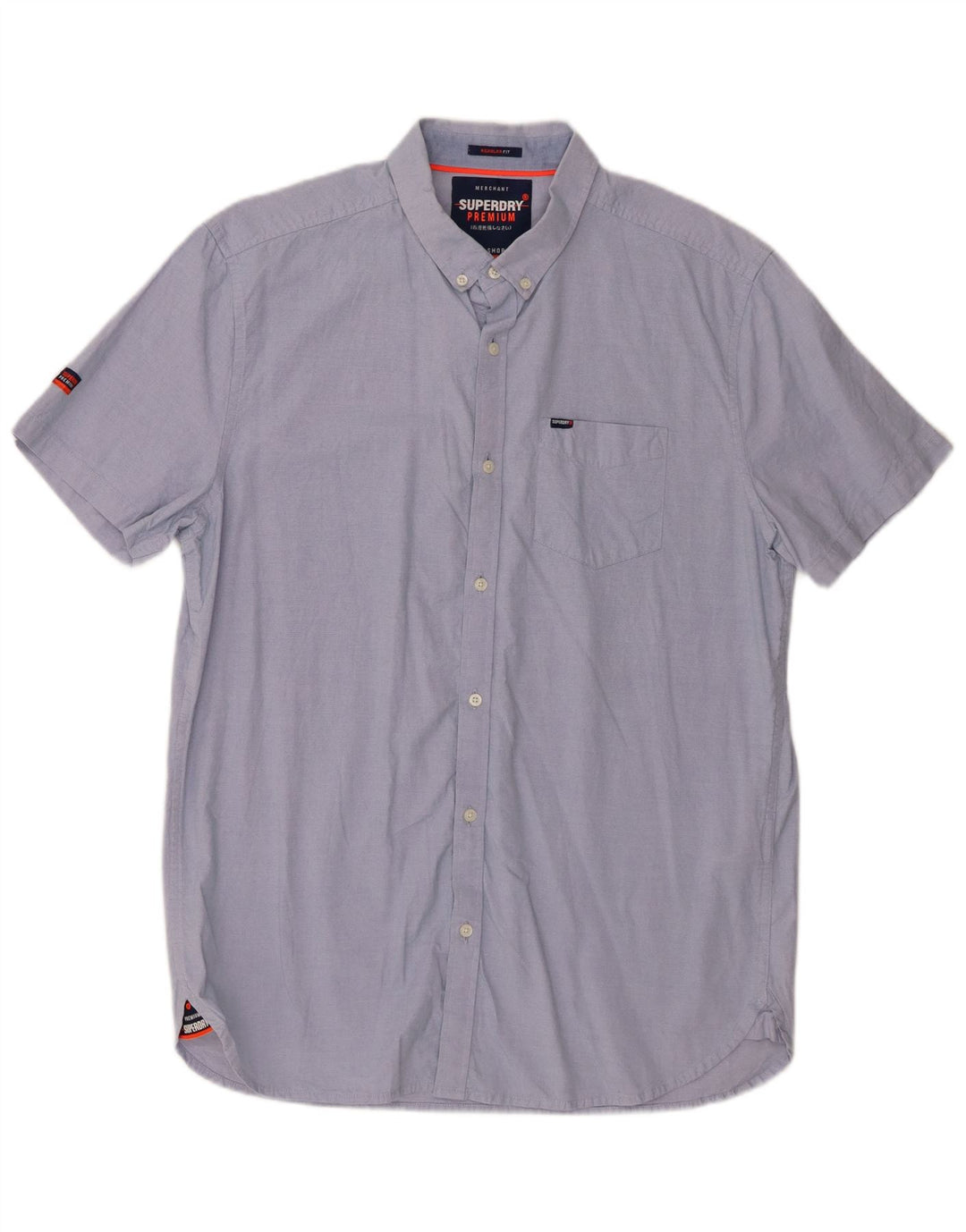 Superdry Chemise à manches courtes Regular Fit XL Bleu Coton