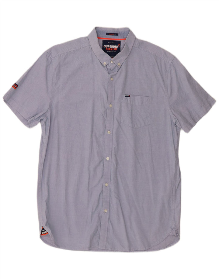 Superdry Chemise à manches courtes Regular Fit XL Bleu Coton