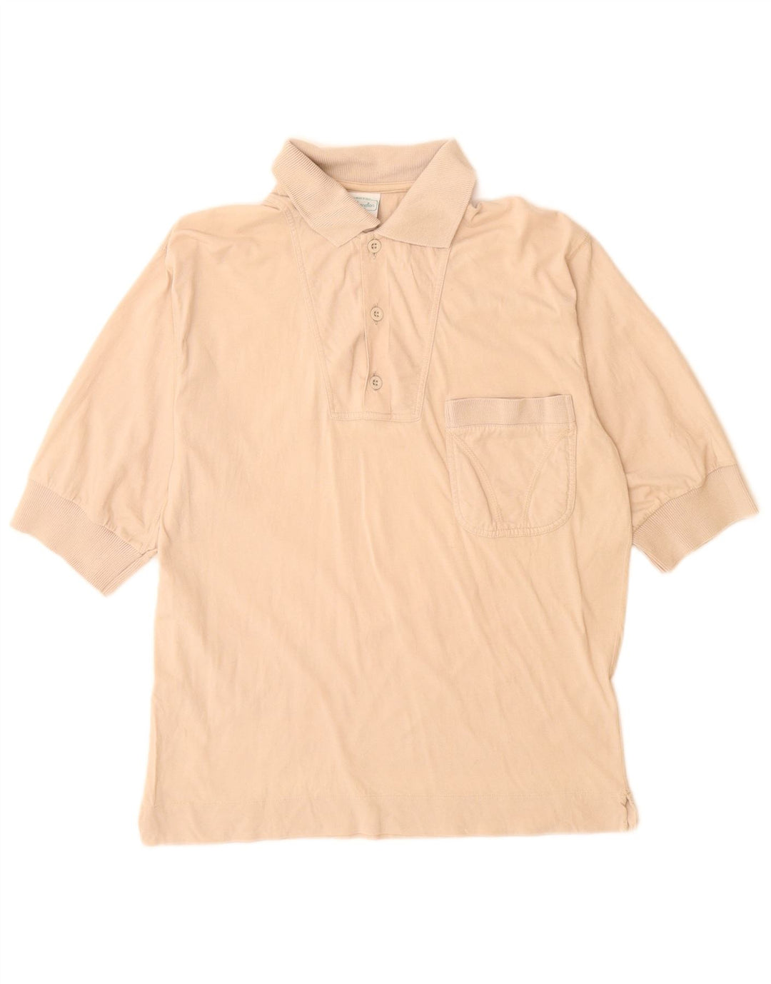 BENETTON Polo Homme Beige Moyen Coton