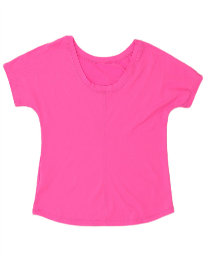 Puma Femmes Crop Graphic T-Shirt Top UK 10 Petit Rose Polyester