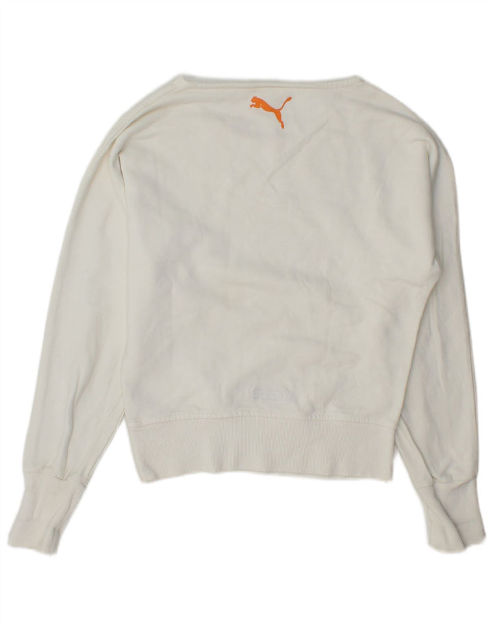 Puma Sweat-shirt graphique pour femme UK 6 XS Blanc