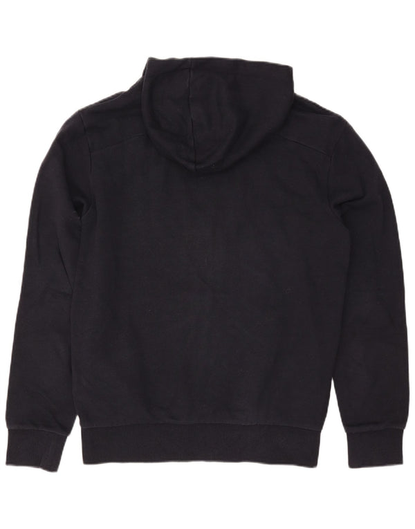 Calvin Klein Jeans Mens Graphic Zip Hoodie Sweater Small Navy Blue Cotton