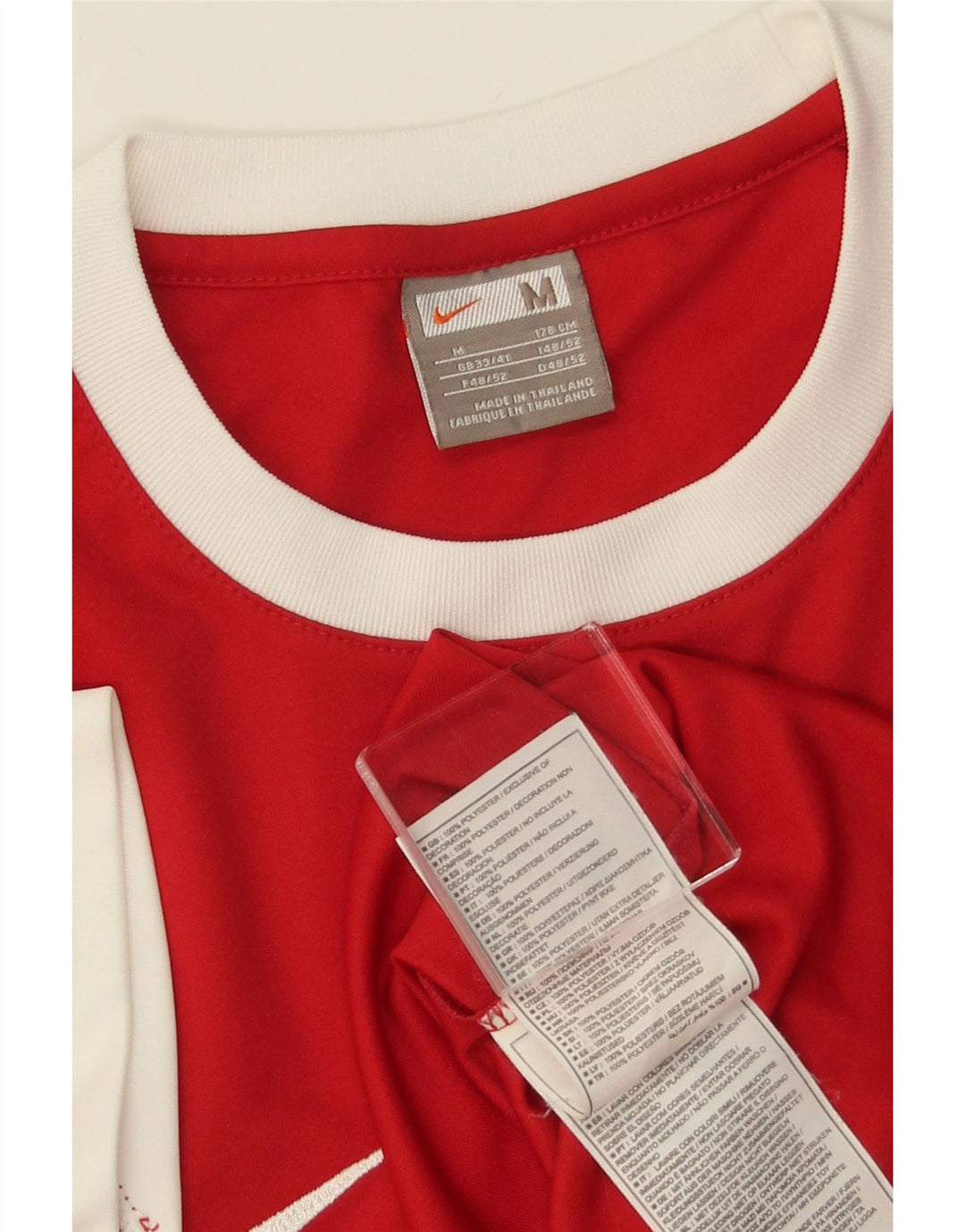 NIKE T-shirt pour homme UK 39/41 Rouge moyen Polyester colour block