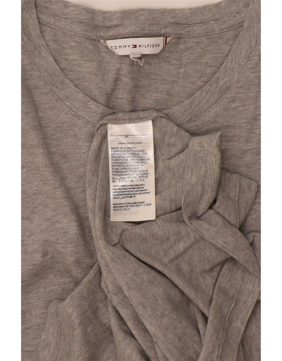 Tommy Hilfiger T-Shirt Homme Gris Moyen Coton