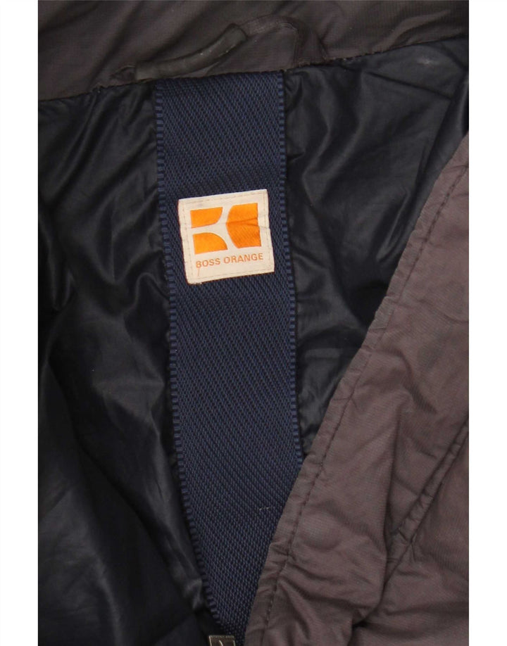 Hugo Boss Veste matelassée à capuche pour homme UK 38 Marron moyen