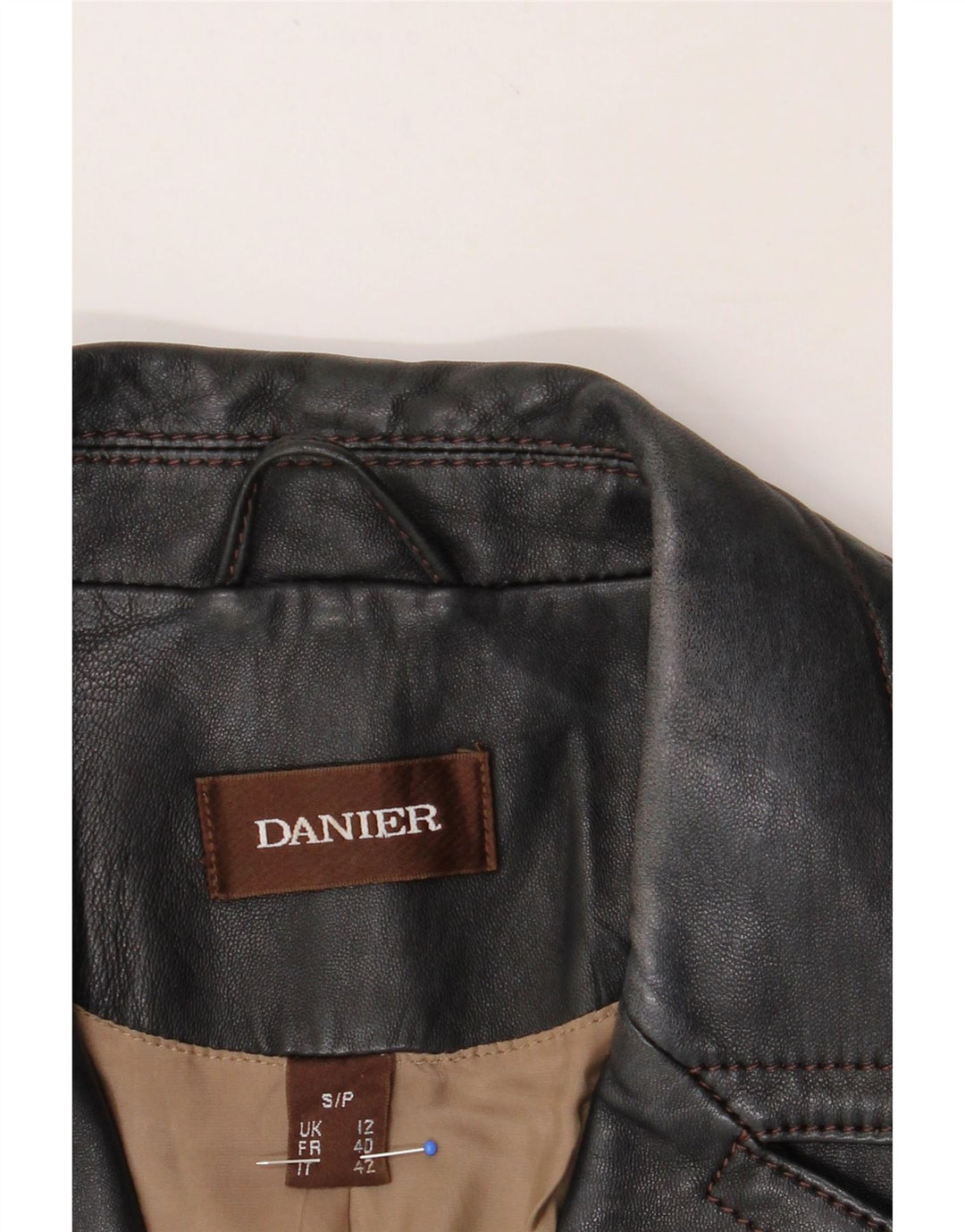 DANIER Womens Leather Jacket UK 12 Medium Black Leather Vintage Danier and Second-Hand Danier from Messina Hembry 