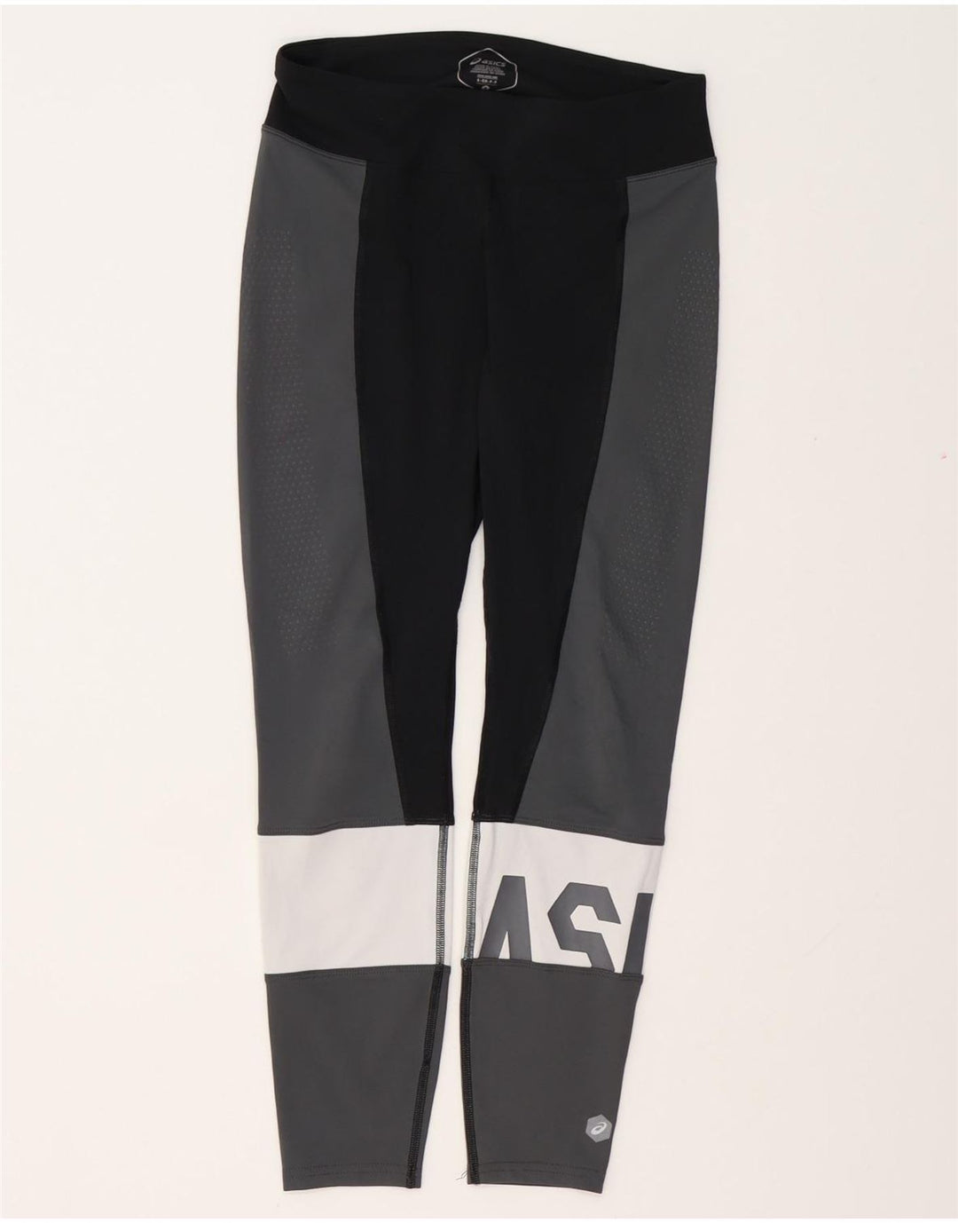 ASICS Leggings graphiques pour femmes UK 10 Small Grey Colourblock