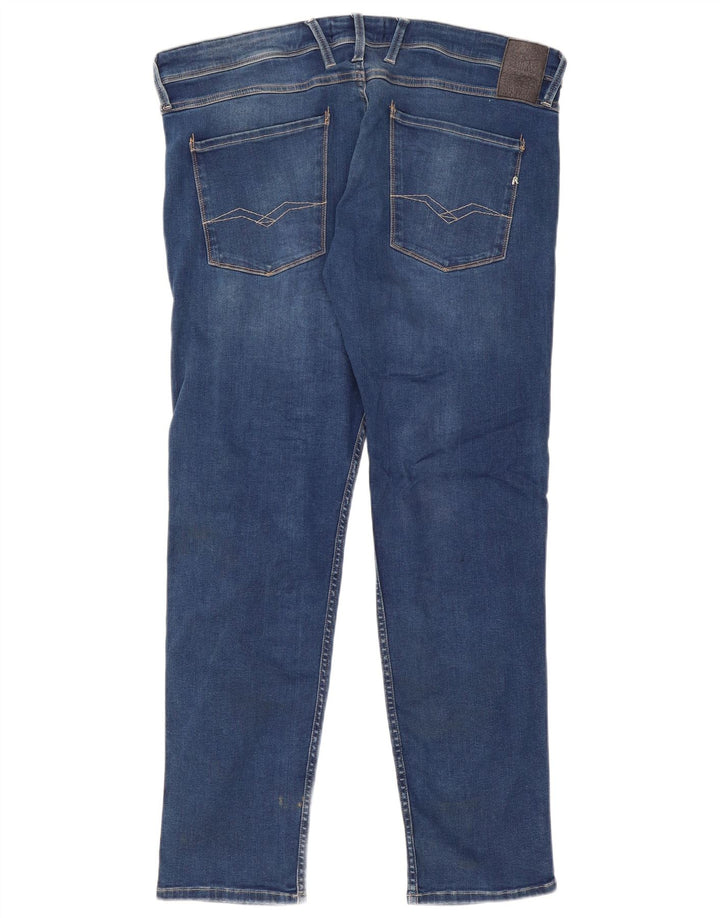 Replay Jean Slim Homme W38 L32 Bleu Coton