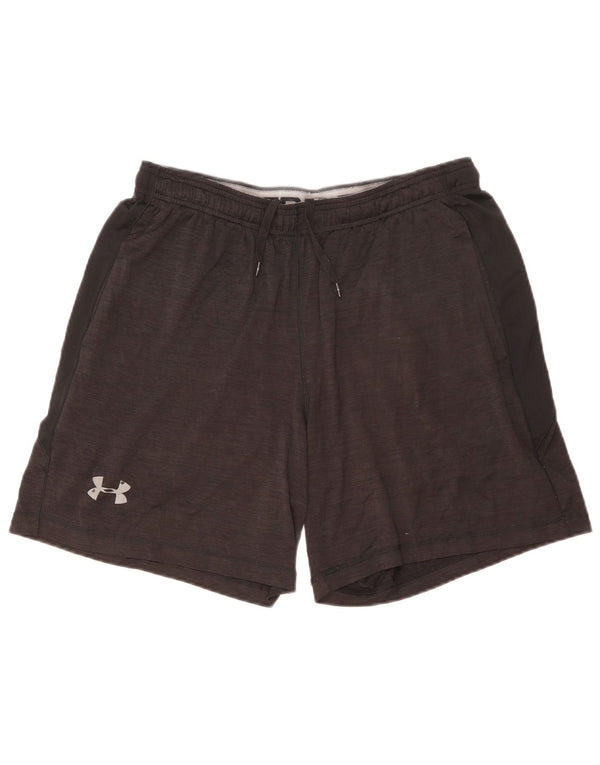 Under Armour Short de Sport Homme Large Noir Moucheté