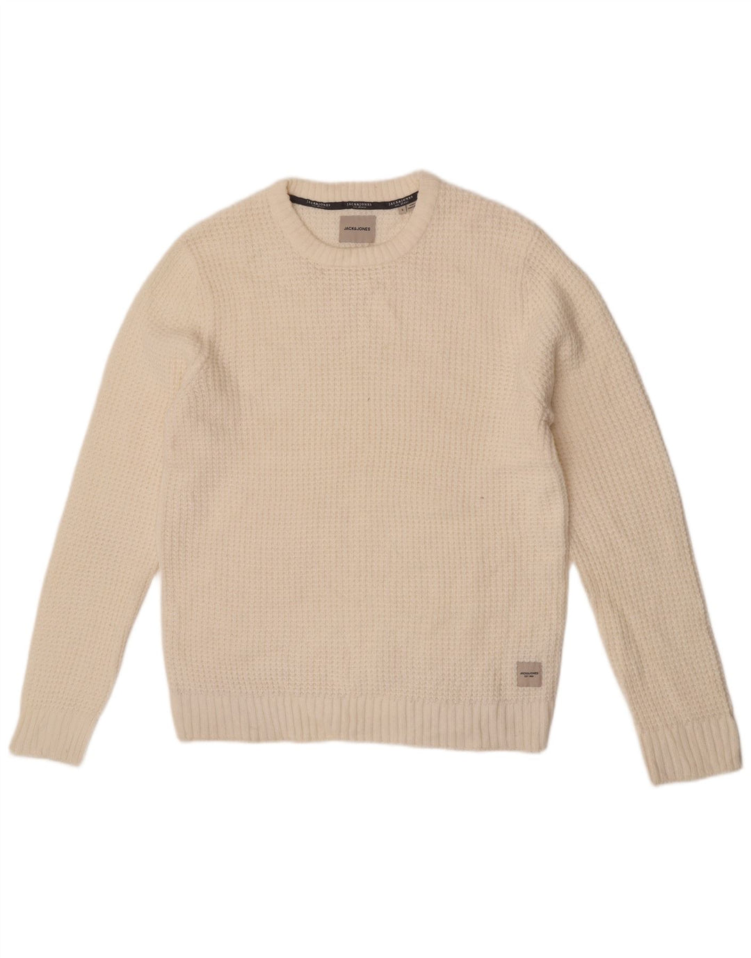 Jack & Jones Pull à col rond pour homme en acrylique blanc Large