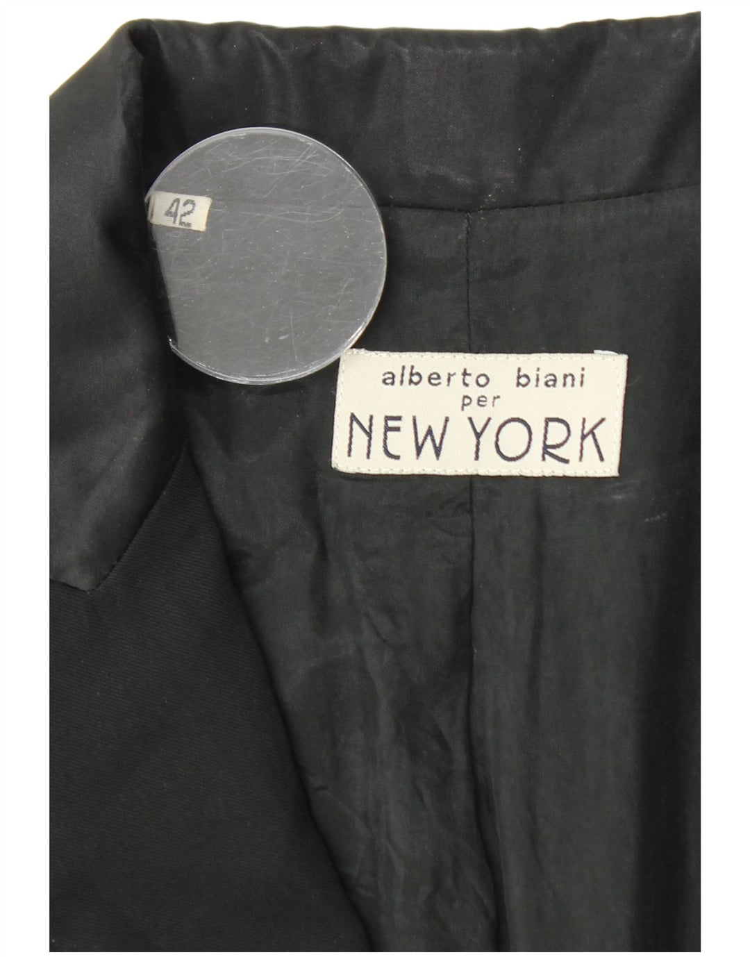 Alberto Biani Veste Blazer 1 Bouton Femme IT 42 Noir Moyen