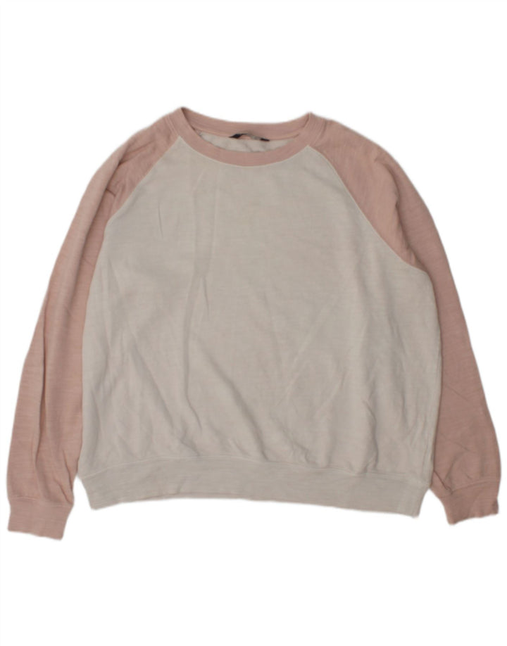 Marks & Spencer Sweat-shirt pour femme UK 16 Large Blanc cassé Colourblock
